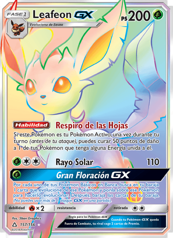 Leafeon GX, card 157 from Ultraprisma