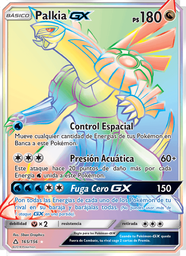 Palkia GX, carta 165 de Ultraprisma