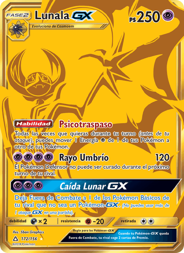 Lunala GX, card 172 from Ultraprisma
