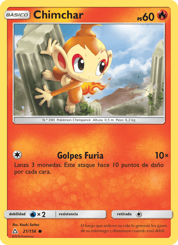 Chimchar, carta 21 de Ultraprisma