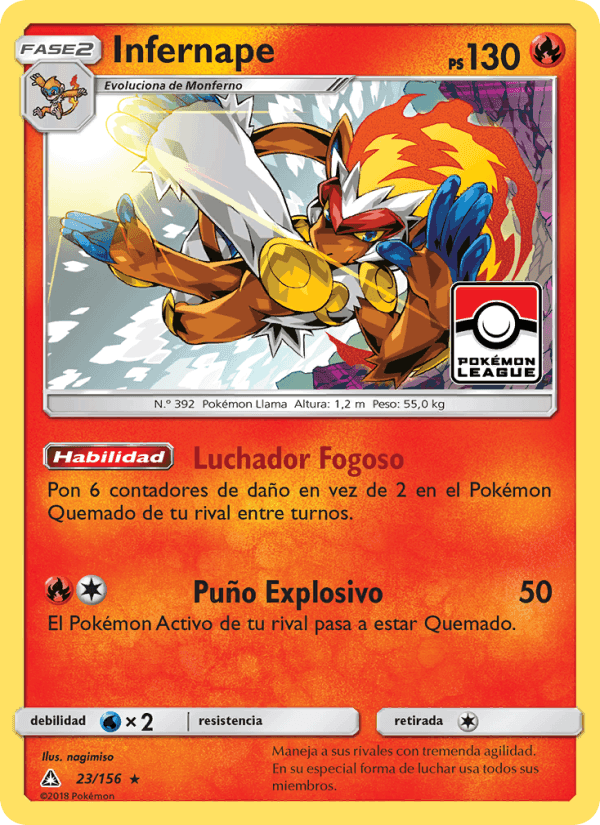 Infernape, carta 23 de Ultraprisma