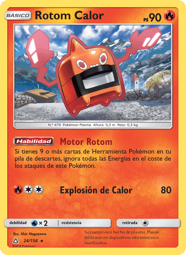Rotom Calor, carta 24 di Ultraprisma