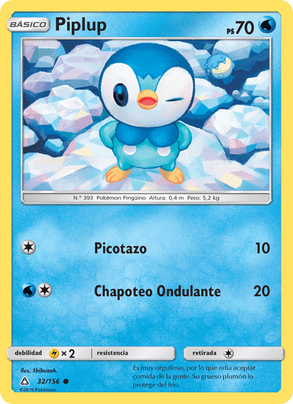 Piplup, carta 32 di Ultraprisma