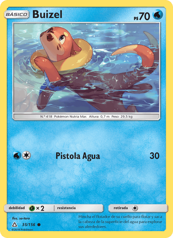 Buizel, carta 35 de Ultraprisma
