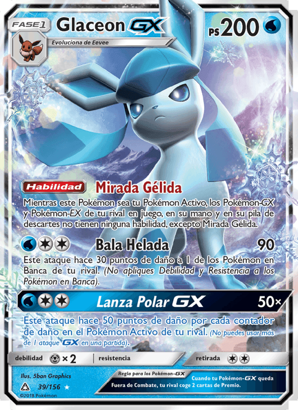 Glaceon GX, carta 39 di Ultraprisma