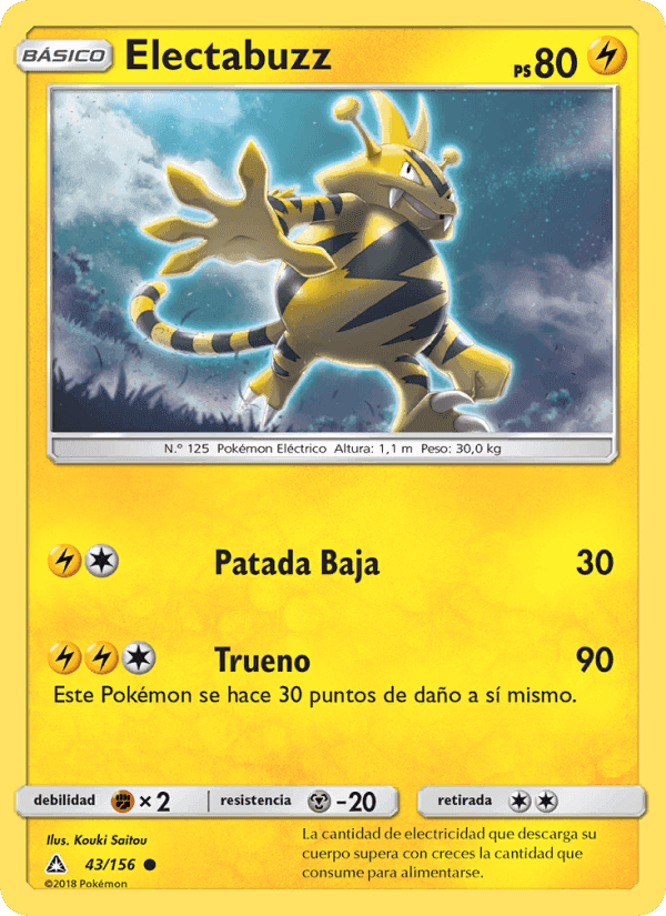 Electabuzz, carta 43 de Ultraprisma