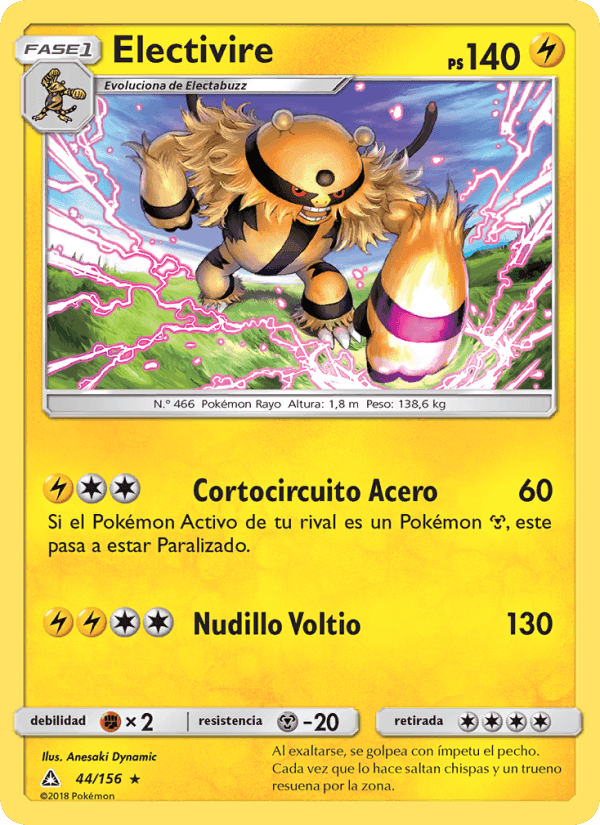Electivire, carta 44 de Ultraprisma