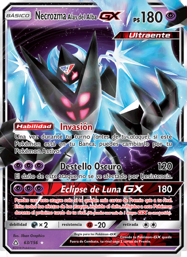 Necrozma Alas del Alba GX, carte 63 de Ultraprisma