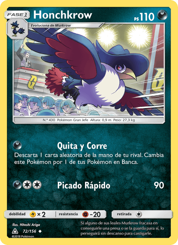 Honchkrow, carta 72 de Ultraprisma