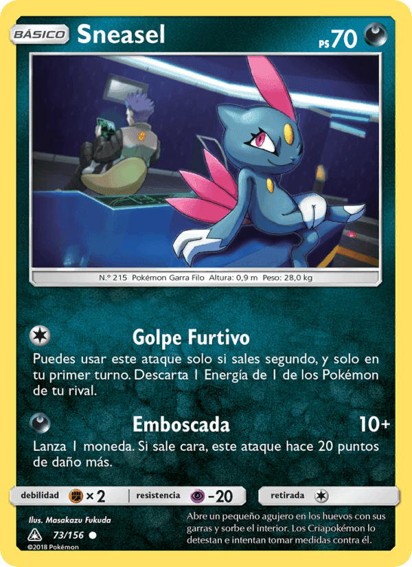 Sneasel, carta 73 de Ultraprisma