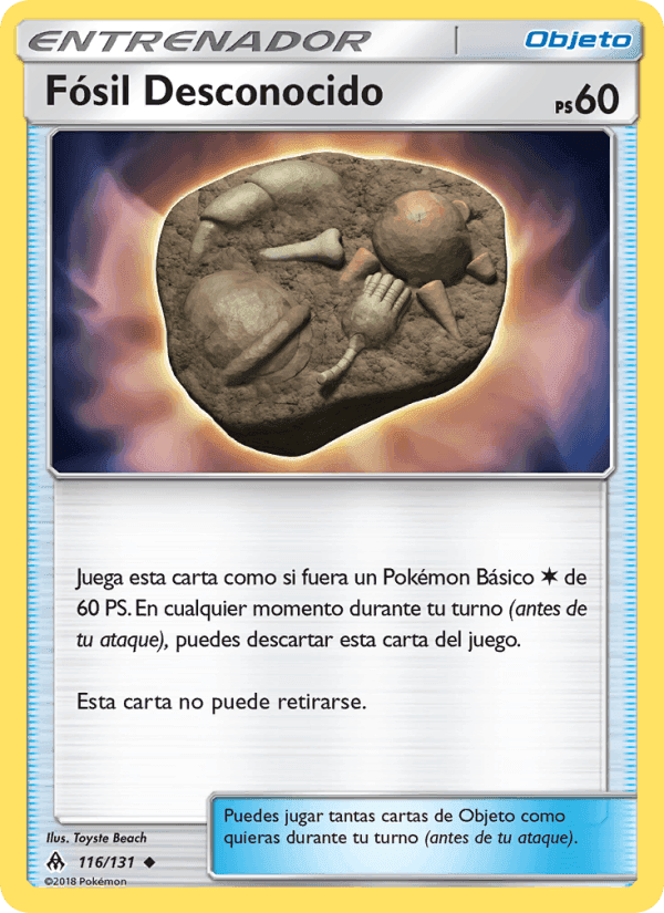 Fósil Desconocido, card 116 from Luz Prohibida