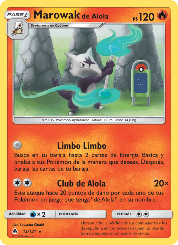 Marowak de Alola, carta 12 di Luz Prohibida