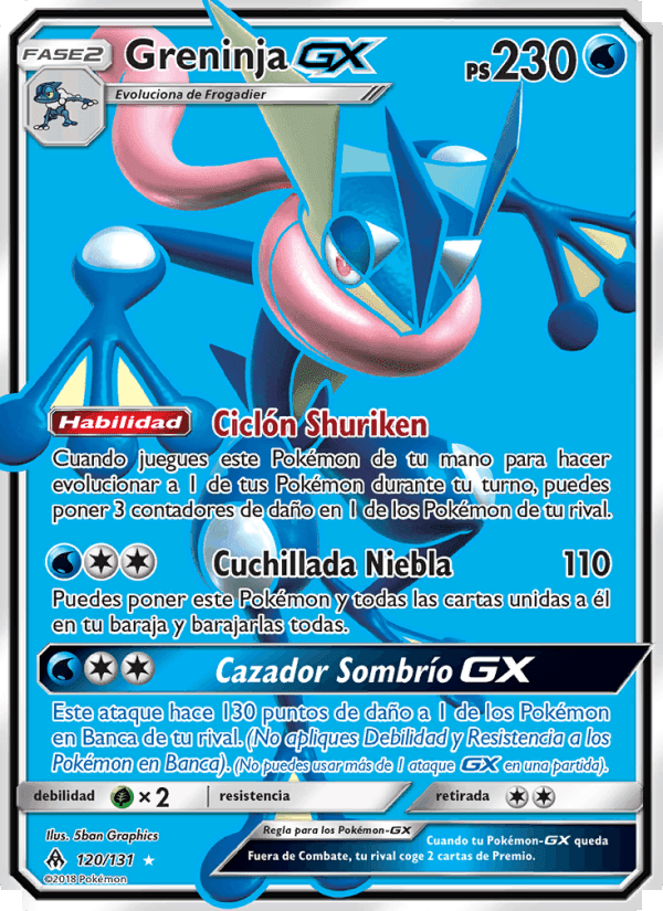Greninja GX, card 120 from Luz Prohibida
