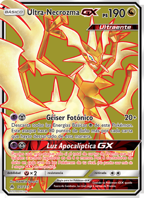 Ultra-Necrozma GX, carta 127 de Luz Prohibida