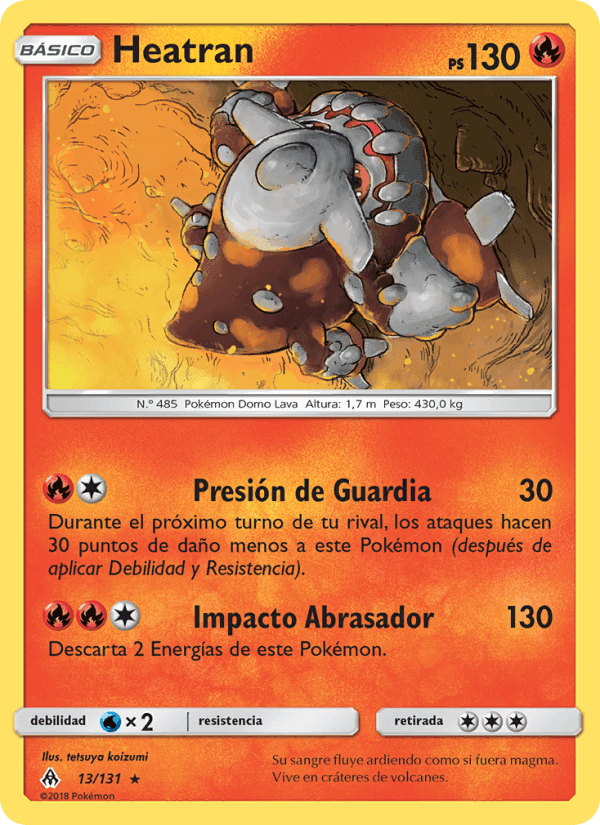 Heatran, carta 13 di Luz Prohibida