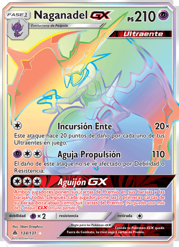 Naganadel GX, carta 134 de Luz Prohibida
