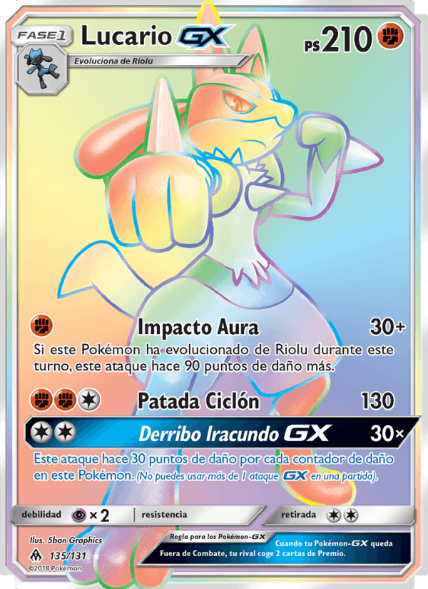 Lucario GX, card 135 from Luz Prohibida