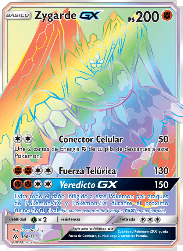 Zygarde GX, carta 136 de Luz Prohibida