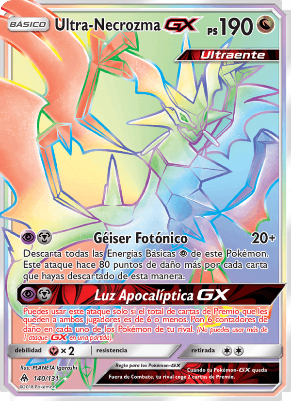 Ultra-Necrozma GX, carta 140 di Luz Prohibida