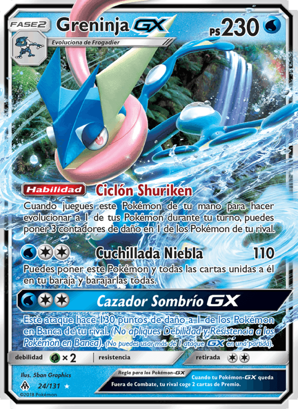 Greninja GX, carta 24 de Luz Prohibida