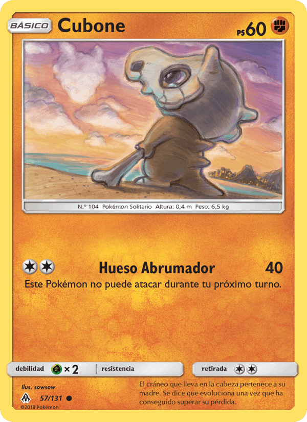 Cubone, carta 57 de Luz Prohibida