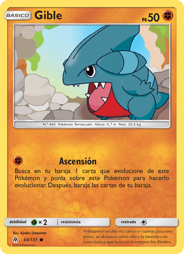 Gible, carta 60 di Luz Prohibida