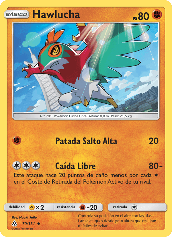 Hawlucha, card 70 from Luz Prohibida