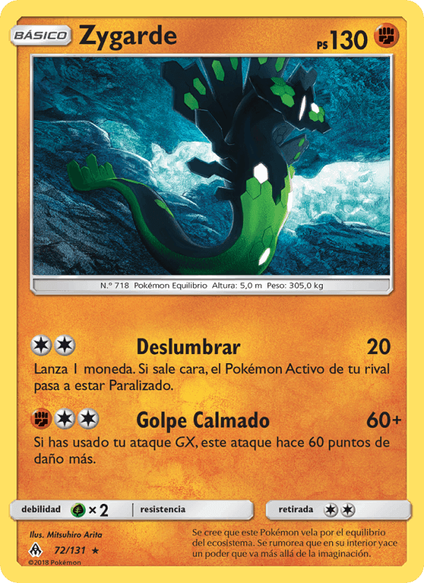 Zygarde, card 72 from Luz Prohibida