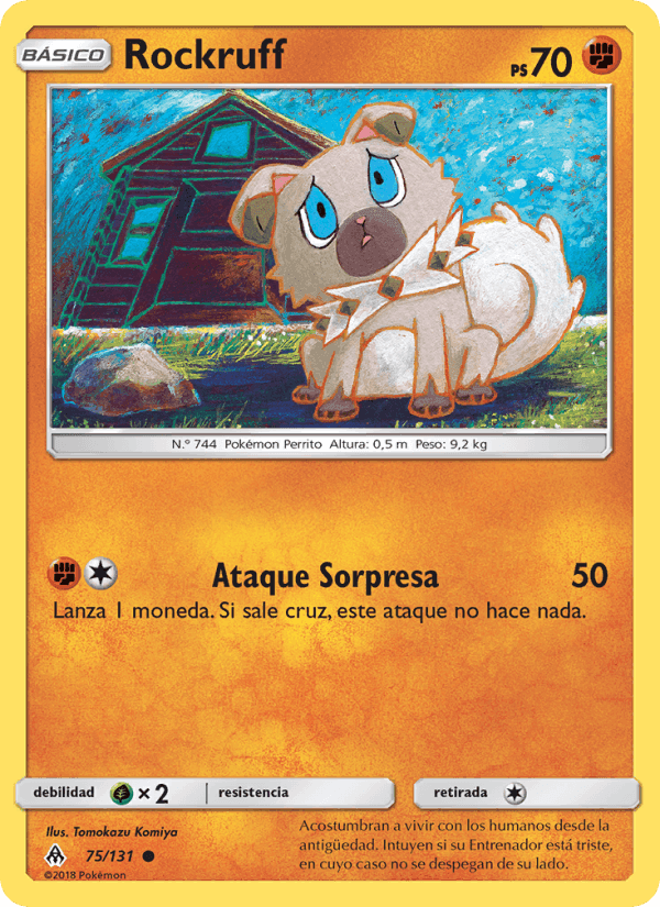 Rockruff, carta 75 de Luz Prohibida