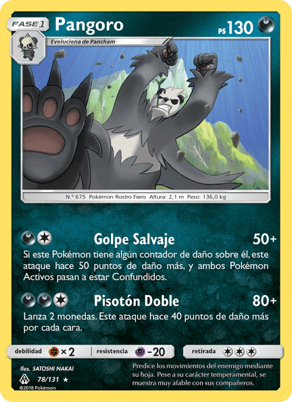 Pangoro, carte 78 de Luz Prohibida
