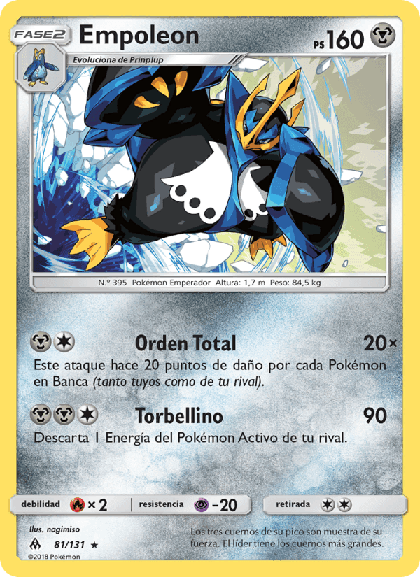 Empoleon, carta 81 de Luz Prohibida