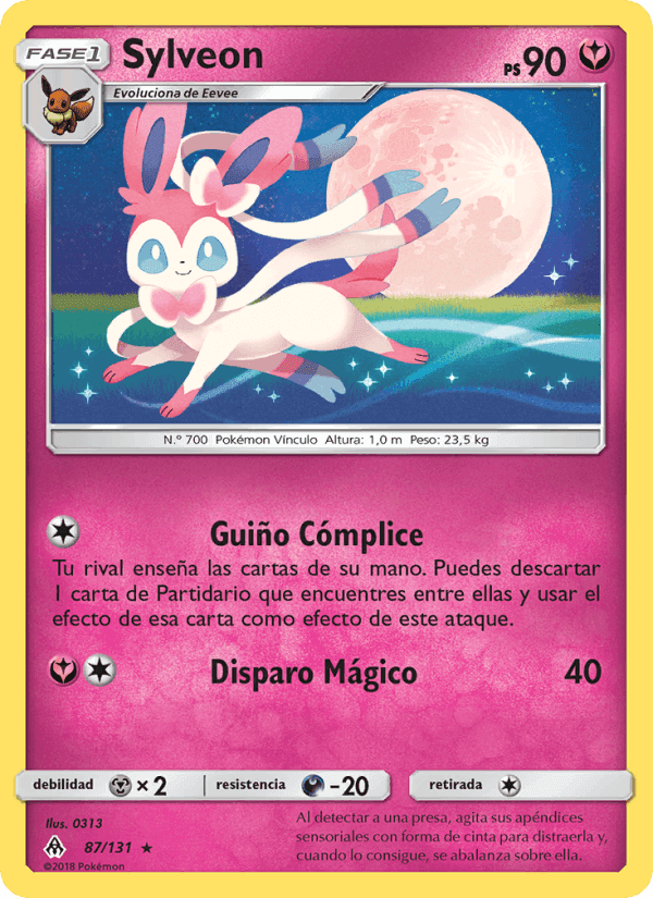 Sylveon, card 87 from Luz Prohibida