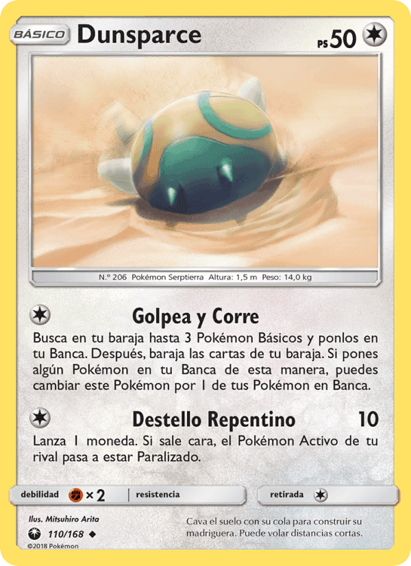 Dunsparce, card 110 from Tormenta Celestial