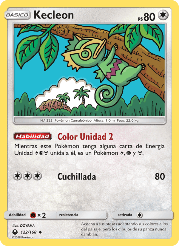 Kecleon, carte 122 de Tormenta Celestial