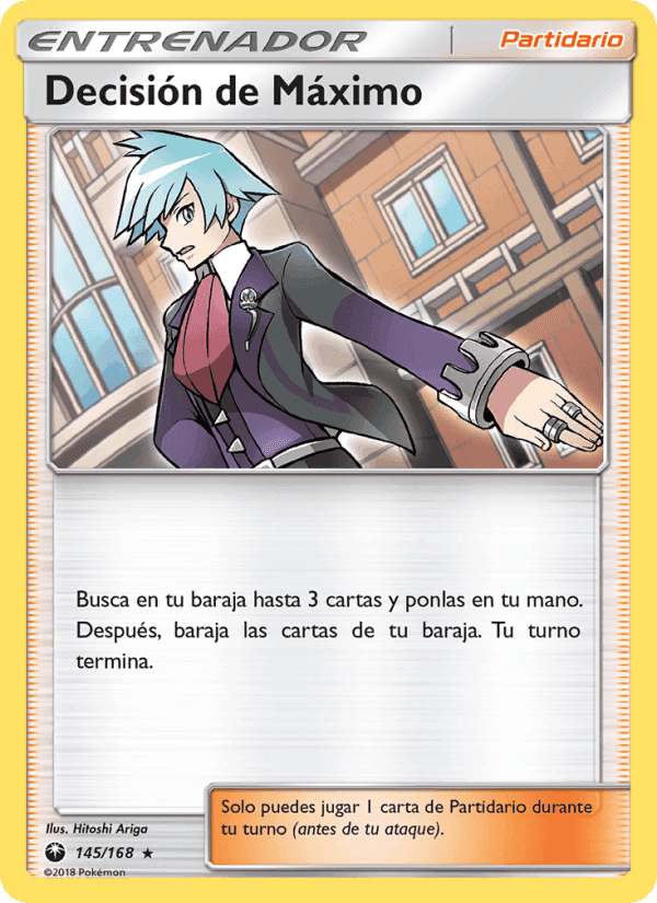Decisión de Máximo, card 145 from Tormenta Celestial