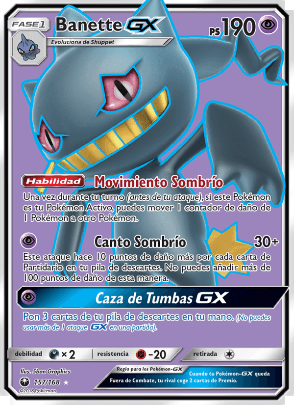 Banette GX, card 157 from Tormenta Celestial