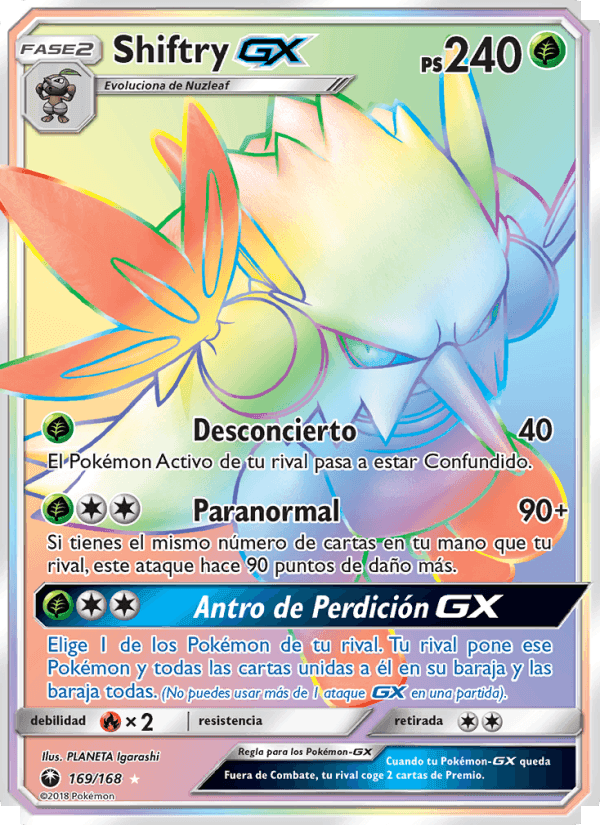 Shiftry GX, carta 169 de Tormenta Celestial