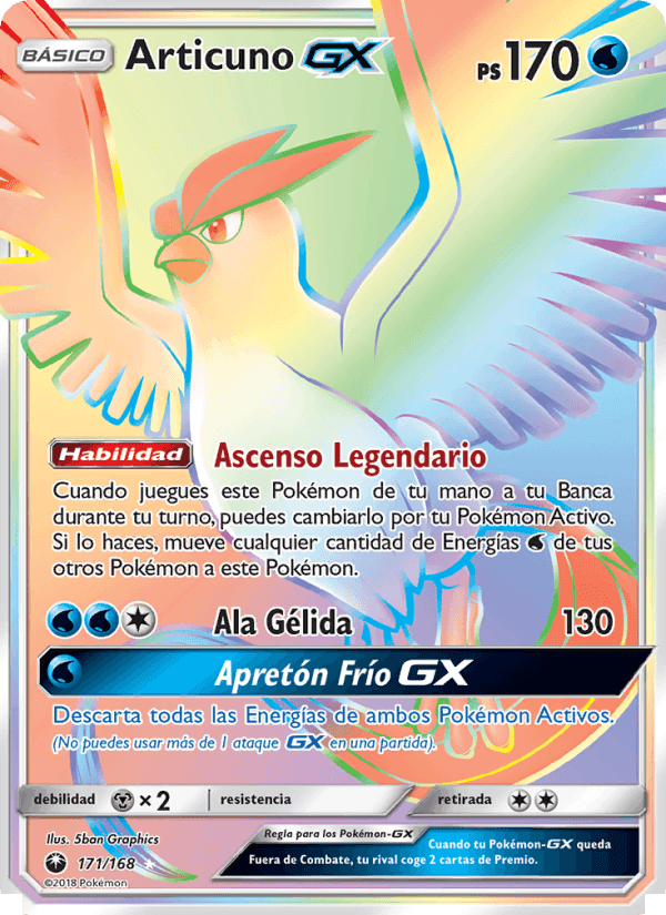 Articuno GX, carte 171 de Tormenta Celestial