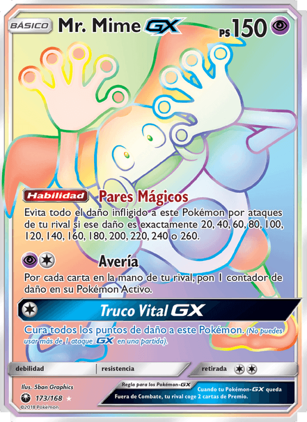 Mr. Mime GX, card 173 from Tormenta Celestial