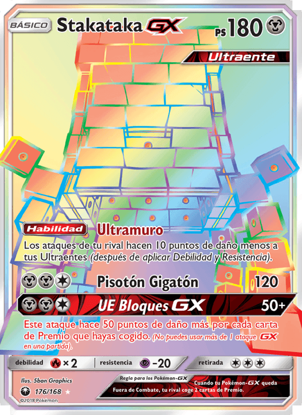 Stakataka GX, card 176 from Tormenta Celestial