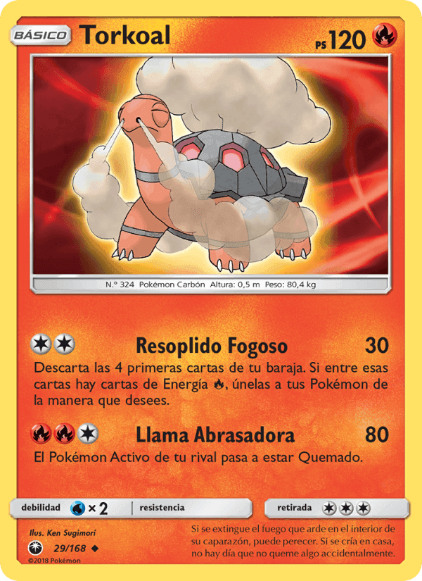 Torkoal, carte 29 de Tormenta Celestial