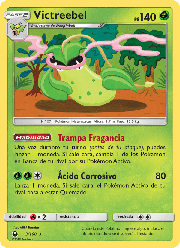 Victreebel, carta 3 de Tormenta Celestial