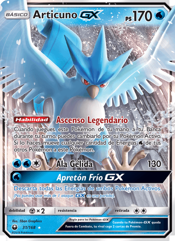 Articuno GX, carta 31 di Tormenta Celestial