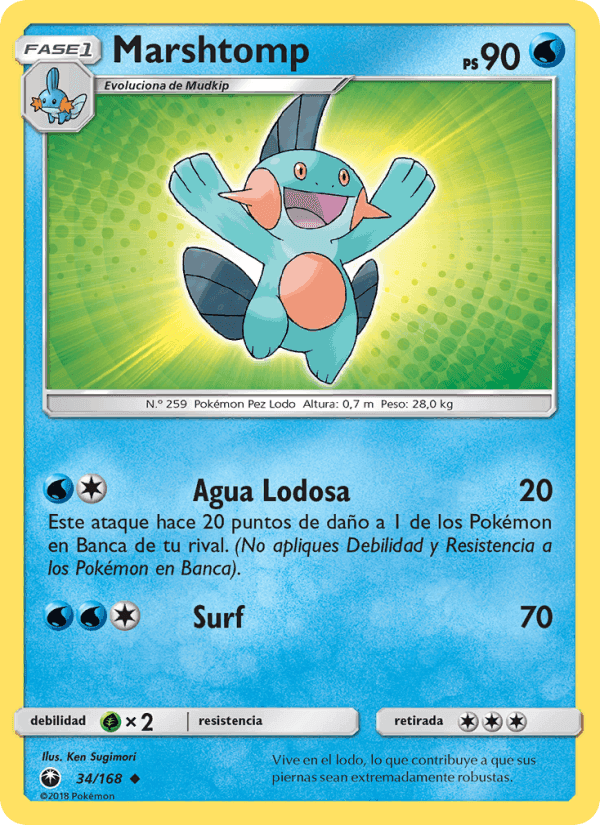 Marshtomp, carta 34 de Tormenta Celestial