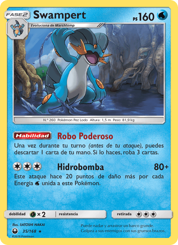 Swampert, carta 35 de Tormenta Celestial