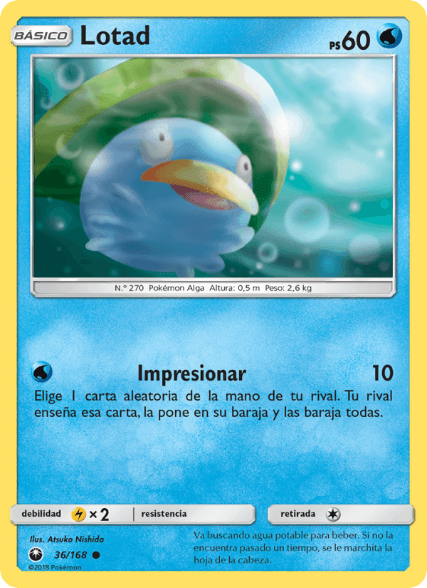 Lotad, carta 36 de Tormenta Celestial