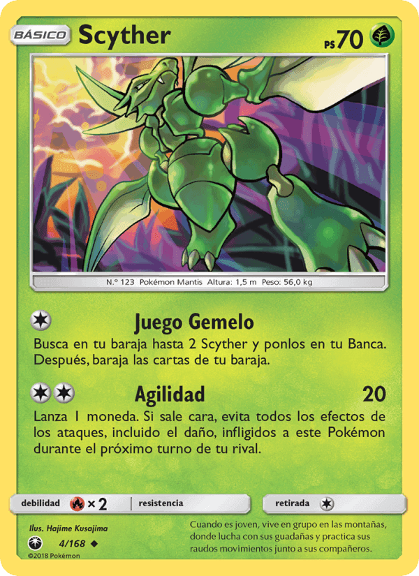 Scyther, carta 4 de Tormenta Celestial