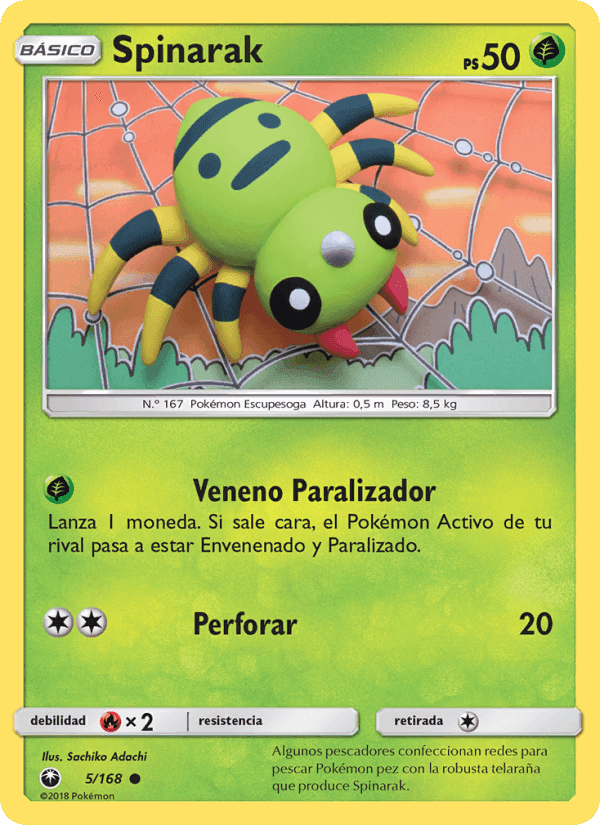 Spinarak, carta 5 de Tormenta Celestial
