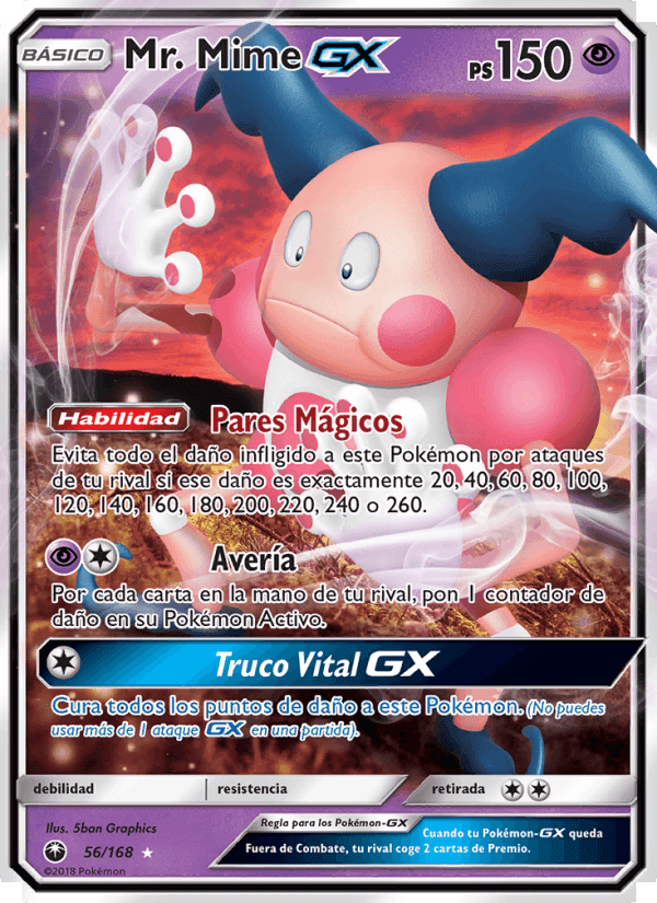 Mr. Mime GX, carta 56 de Tormenta Celestial
