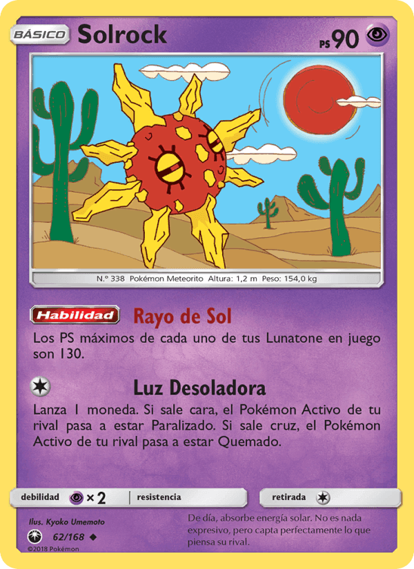 Solrock, carta 62 de Tormenta Celestial